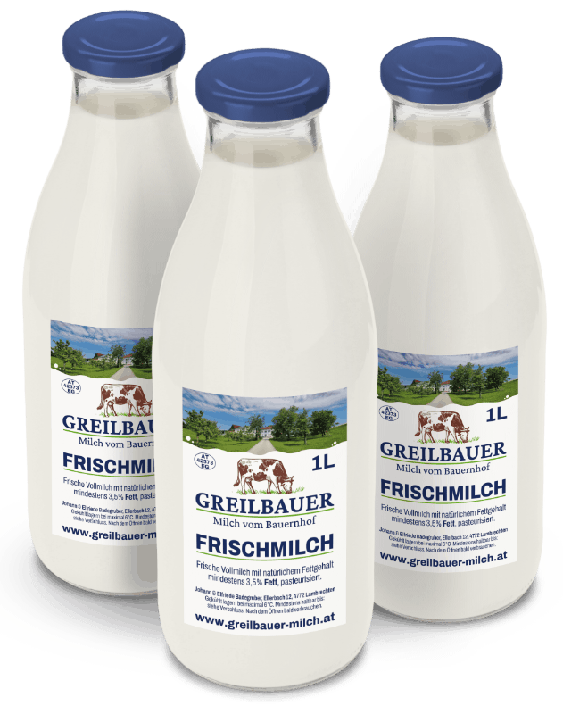 Greilbauer Milch Frischmilch Flaschen